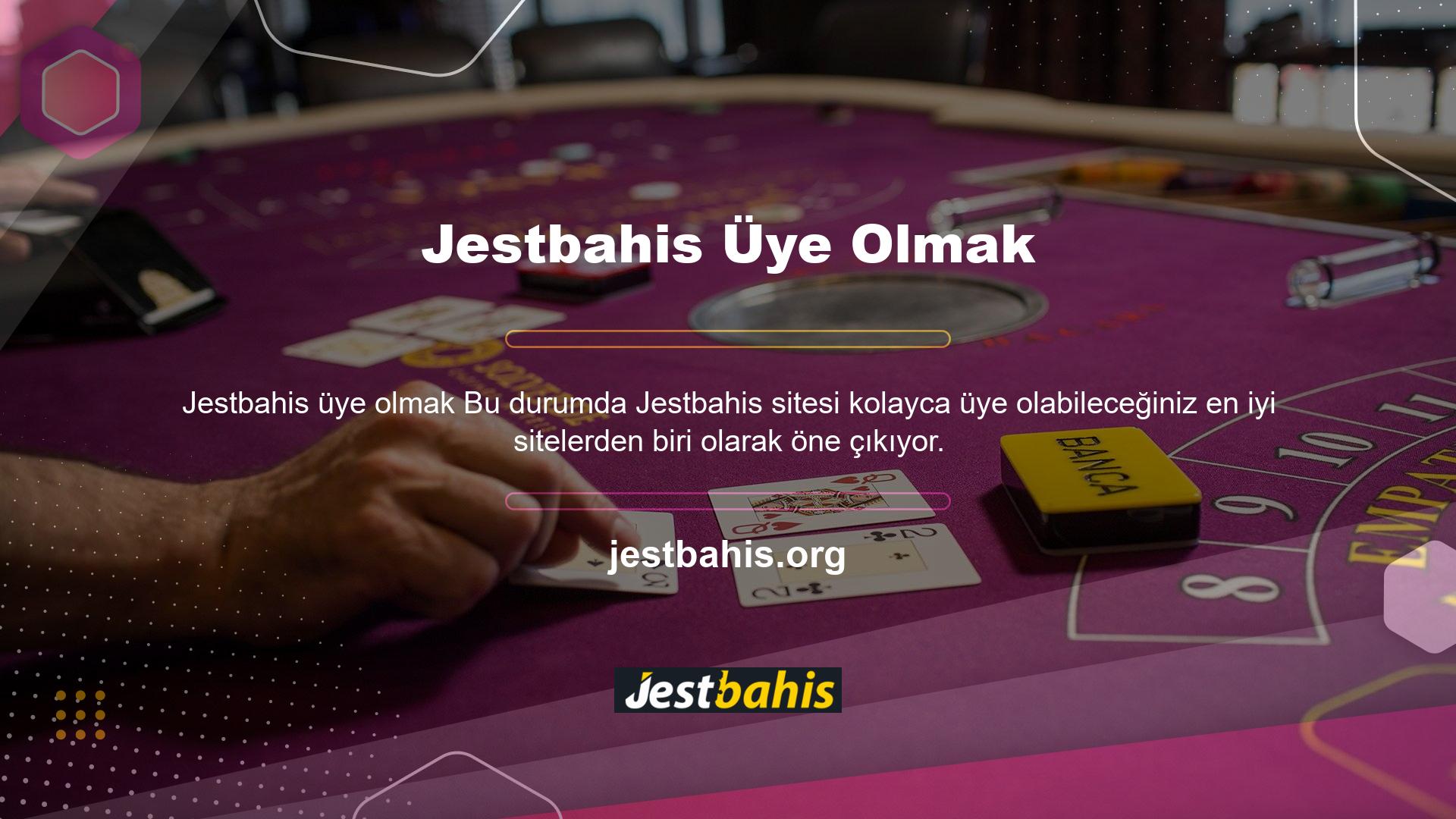 Oyuncular, bu web sitesindeki Jestbahis kayıt işlemi aracılığıyla kendileri kolayca bir hesap açabilirler